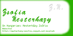 zsofia mesterhazy business card